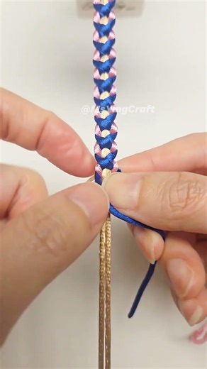 How to Tie Four Strand Over Under Braid 2603003 Quick Macrame Tutorial #shorts #knot #diy#handmade