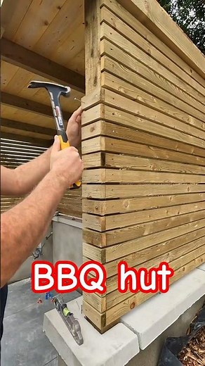 building a bbq hut #construction #landscaping #howto #bbq #hut #outdoorliving #carpentry #joinery