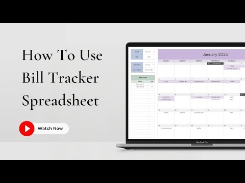 Bill Tracker Spreadsheet for Google Sheets - Plannify Sheets