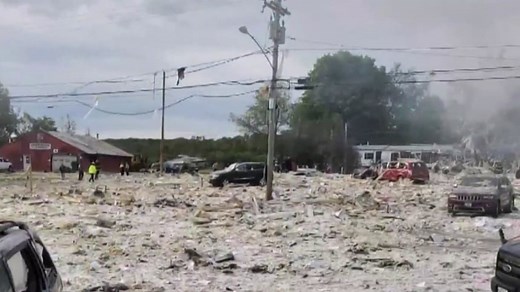 Massive gas explosion kills firefighter, injures several other people