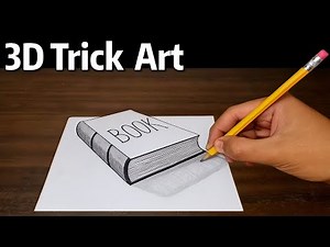3D Trick Art on Paper, with a BOOK Real Optical Illusion