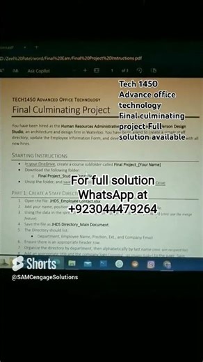 Final Project Advance Office Technology Word Final Culminating Project Word Final Project