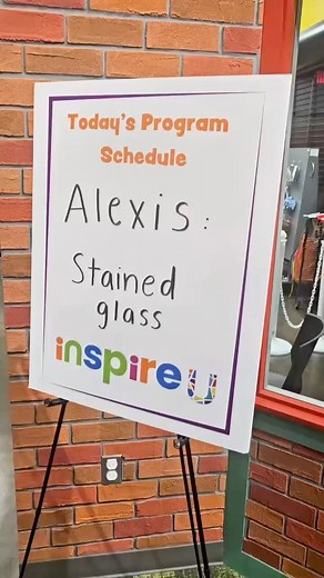 We recently welcomed local artist Glassy Nerd to inspireU! Her stunning stained glass creations sparked imagination and curiosity in every corner of the Maker Space. We love showcasing local talent that helps our visitors see the world through a more colorful lens.We’d love to feature you in our Maker Space next! Apply at inspireu.com/visiting-makers-signup | InspireU St. Joseph