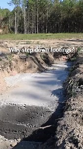 It’s not a revolutionary concept by any means but something more clients building their homes don’t get to see. This is a good example of a step in the footings and how it comes into play later with the foundation. You can see it allows us to work with the grade of this property while keeping everything level. The first clip is actually a 16 inch step and the second an 8 inch step. A good picture of how it works! Taking it one step at a time. #riverbankshomes #riverbanks #chathamnc #moorecountyn