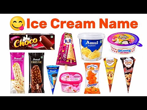 आइसक्रीम के नाम 🍦 | Ice Cream Names in English & Hindi | Kids Learning