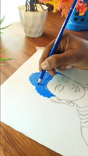 Peaceful Buddha Drawing 💫🧘‍♂️ | Relaxing Art Video✨🔥 #GautamBuddhaDrawing #PeacefulArt #RelaxingArt