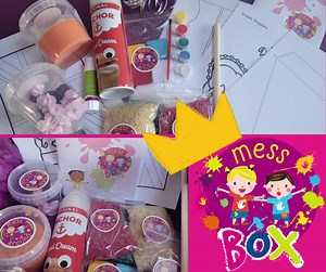 Have you seen our fabulous Mini Mess Box all ready for you to celebrate the Kings coronation in true messy style! This fabulous box is a limited edition and will be dispatched on May 1st to get to you in time for the Bank Holiday celebrations! Make a mess with: Eton Mess (meringue, dried strawberries and squirty cream) Paddington's Marmalade Slime Union Jack Rice and get crafty with: Make your own bunting design and make two amazing royal crowns Make your own Union Jack flag. Each box contains e