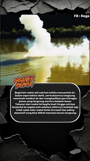 Detik-Detik Natrium Dilempar ke Danau… Reaksinya Meledak Gila Tak Terduga!
