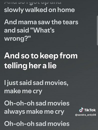 Sad Movies Make me Cry #karaoke #music #spotify #sadsong #old | sad movies
