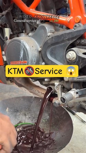 KTM Bike Engine oil Change ? #automobile #ktm