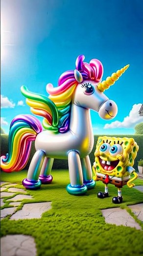 Baby SpongeBob Builds Epic Balloon Statue | Rank Up | Epic Revenge Prank! #shorts #spongebob #funny