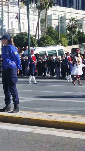 Evzones-elite Greek Presidential Guards Sunday Parade athensgreece #travel #history #soldier #shorts