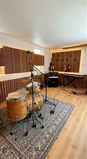Music Studio Interior Design | Wood Diffusers, Instruments & Warm Lights 🌙🎸