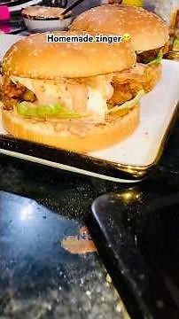 🍔 Ultimate Zinger Burger Recipe | Crispy, Juicy & Flavorful at Home #food#zingerburgerrecipe