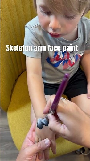 Easy Skeleton Arm Face Paint 💀 Simple Halloween Body Paint Tutorial #facepaint #halloween painting