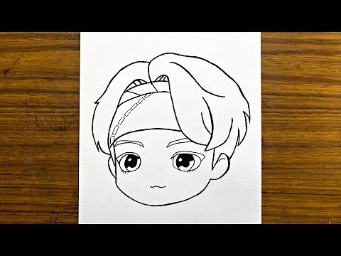 How to draw bts V step by step || Bts V tinytan drawing || Sketch drawing with pencil