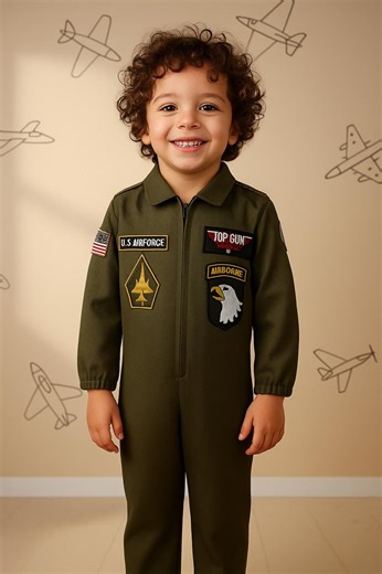 Kids Airforce Pilot Costume, Personalized Flight Suit, Role Play - Etsy