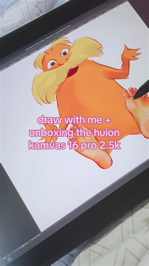 drawing my gf 🥺🎀 tablet link: https://bit.ly/3vM1hUj my first display tablet 😽 the pen feels really nice on the screen and it's super comfortable to use!! I love it sm ♡ #huion #lorax #drawingtablet #digitalart #artist