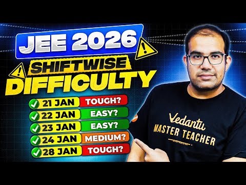 JEE 2026 Jan Attempt | 21, 22, 23, 24, 28 EASY vs TOUGH Shifts? 😱 | Vinay Shur Sir