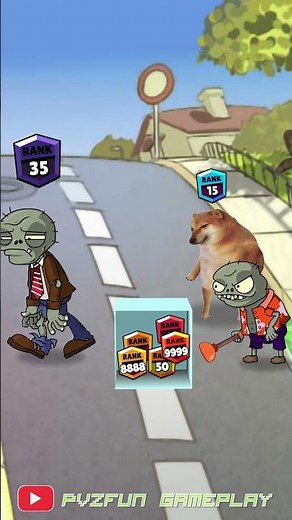 The Dog vs Zombie Play To Choose Rank In The Box | Plants vs Zombies 2024👍️ #pvz #shorts