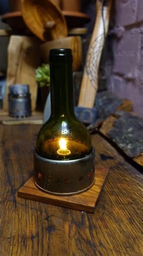 Genius Survival Lifehack: Safe Candle from Cut Glass Bottle 🔥 DIY Bushcraft
