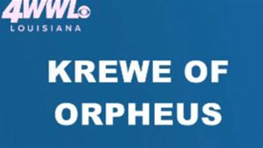 Lundi Gras lookback: massive Krewe of Orpheus float passes by Gallier Hall Monday night. | WWLTV
