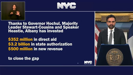 Mayor Mamdani announced today that he balanced the NYC budget by being bailed out by Gov. Hochul.Billions of dollars from New York State are now going to NYC instead of helping New Yorkers outside the failing city.Meanwhile, Mamdani is spending an estimated $1.5 billion in 2026 on benefits for illegal immigrants.As for the $500 million in new revenue Mamdani claims, that’s a lie. He thinks rich people with second homes in NYC will just pay higher taxes and not care. They’ll sell their homes and 