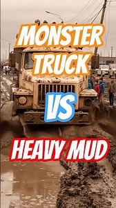 MONSTER TRUCK VS HEAVY MUD‼️😱#truck #mud #satisfying #offroad