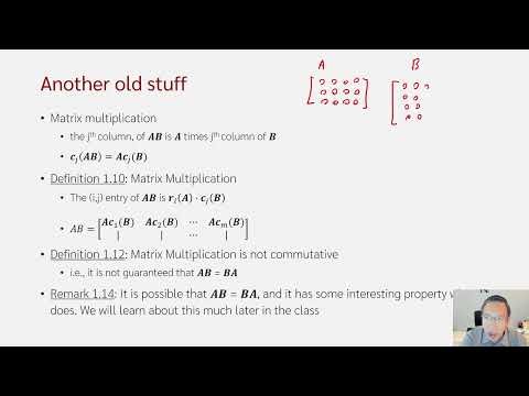 Linear Algebra 4-1: Matrix Operations