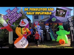 NEW NIGHTMARE BEFORE CHRISTMAS Dr. Finkelstein And Sally Inflatable ~ Unboxing!