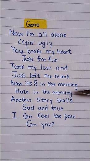 Gone - ROSÉ | handwritten lyrics | #blackpink #gone #rosé #shorts