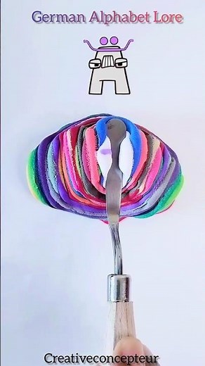 German Alphabet Lore #alphabetlore #colormixing #satisfying #asmr #shorts