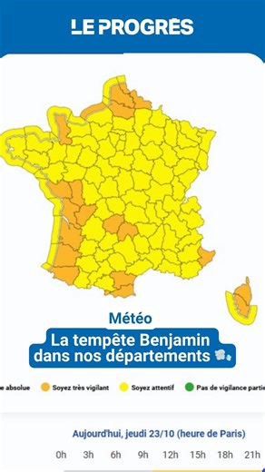 🌪️ La tempête Benjamin balaye la France d’ouest en est ce jeudi. Si les rafales les plus violentes sont attendues sur les côtes atlantiques, nos cinq départements (Rhône, Ain, Loire, Haute-Loire, Jura) sont eux aussi concernés par le phénomène 🌬️ 🔴 De nombreux parcs ont fermé leur porte à Lyon, des coupures de courant ont eu lieu en Haute-Loire et dans le Jura, des chutes d'arbres perturbent le trafic des trains dans la Loire et l'Ain... on vous résume tout cela en vidéo 📹 | Le Progrès