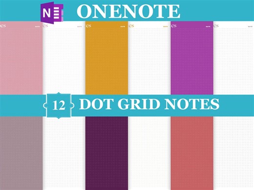 Onenote Notes Template, Dot Grid Onenote Digital Notepad, Dotted Journal Paper, Note Taking Template for Microsoft Onenote Notebook - Etsy