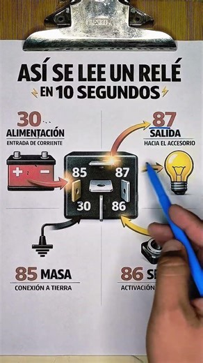 Quick Guide to Reading an Automotive Relay 💯👍 #relay #mechanic #mechanics #automotive #workshop
