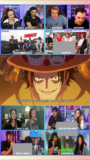 Ace meets Shanks #reactionmashup #onepiece #onepiecereact #animefyp #moment