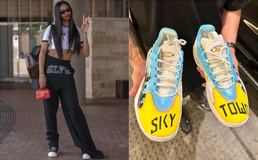 In Pictures: Angel Reese debuts custom Reebok 'Sky Town' shoes for home opener against Sun in Chicago