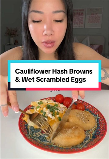 Delicious Cauliflower Hash Browns & Wet Scrambled Eggs Mukbang