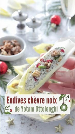 Endives chèvre, noix et menthe à la façon du chef Yotam Ottolenghi #recettedenoel