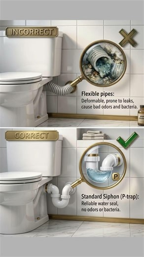 Stop Using Flexible Toilet Pipes! 🚫 #shorts #civilengineering065 #viral