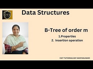 B Tree of order m, B Tree in data Structures, B Tree Properties, B Tree construction, B tree insert