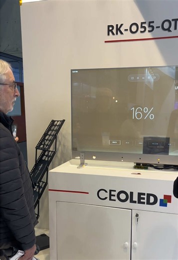 Magic transparency ratios on touch OLED screen
