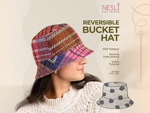 Reversible Bucket Hat PDF Pattern XS-XL | Beginner Friendly | Step-by-step Sewing Instructions & Video Tutorial - Etsy
