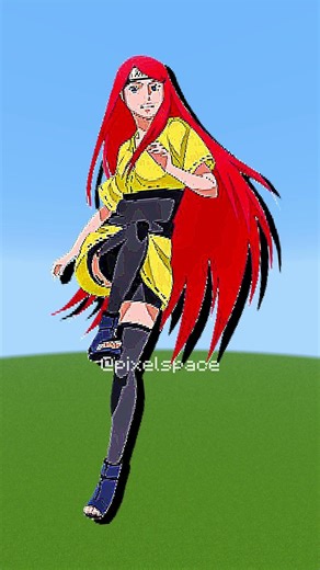 Naruto Pixel Art in Minecraft | Hinata, Temari, Kushina & Naruto