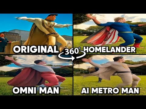 360° VR Metro Man Edit Original vs Ai Version vs Omni Man vs Homelander