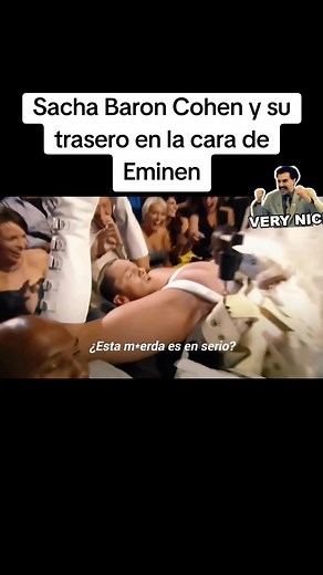 Sacha Baron Cohen y su trasero en la cara de Eminen en los MTV Movie Awards 2009 , algo gracioso que fue viral en ese momento #sachabaroncohen #eminem #mtvmovieawards #d12 #borat