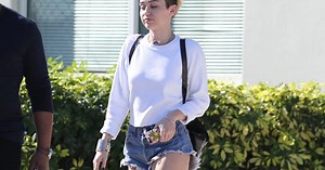 Miley Cyrus Heats Up Miami In Short Shorts, Explains Her Tongue