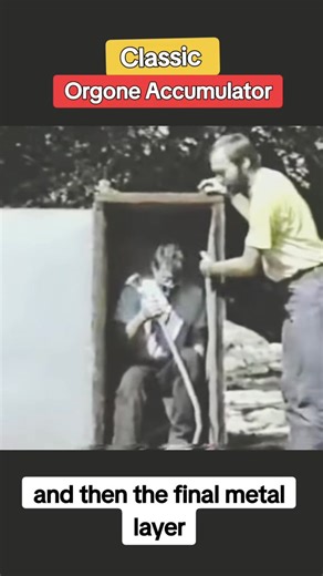 The classic Reich orgone accumulator😎 Orgone is a concept introduced by the Austrian psychoanalyst Wilhelm Reich in the 1930s–40s. He described it as a kind of universal life energy or vital force that permeates all living things and even the environment. Reich claimed that: Orgone is everywhere: He believed it was a cosmic energy present throughout space, atmosphere, and living organisms. Vital for health: He thought healthy bodies had a strong, balanced flow of orgone, while illness was linke