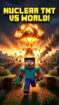 THIS NUCLEAR TNT IS BANNED! ☢️💣 #Shorts #minecraft #minecraftbuticanttouchgrass #gaming