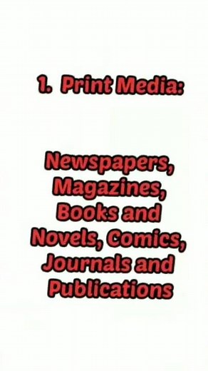Types of mass communication #improveyourself #masscommunication #printmedia #broadcastmedia